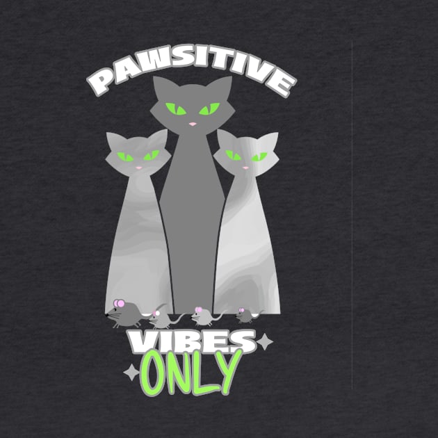 PAWSITIVE Vibes Only Cat Lover Gifts by SartorisArt1